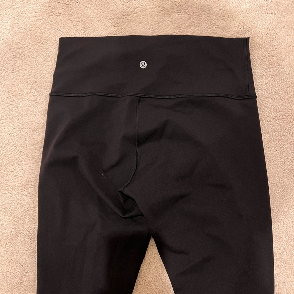 Lululemon WUNDER UNDER CROP (HIGH-RISE) *FULL-ON LUON 21"  - size 10